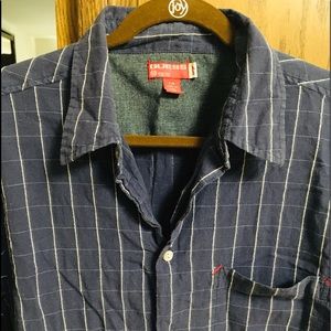 Guess Denim Plaid Men’s Shirt Large